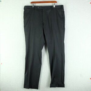 JP Tilford Samuelsohn Dress Pants Mens 40X34 Black Wool Cuffed Performance
